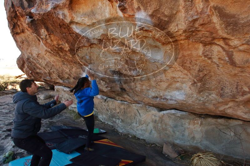 Bouldering in Hueco Tanks on 02/01/2020 with Blue Lizard Climbing and Yoga

Filename: SRM_20200201_1046011.jpg
Aperture: f/5.6
Shutter Speed: 1/250
Body: Canon EOS-1D Mark II
Lens: Canon EF 16-35mm f/2.8 L