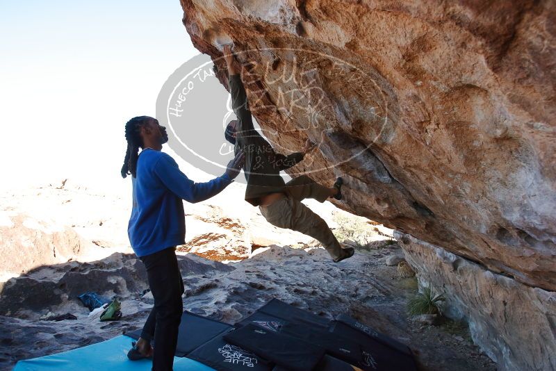 Bouldering in Hueco Tanks on 02/01/2020 with Blue Lizard Climbing and Yoga

Filename: SRM_20200201_1121391.jpg
Aperture: f/5.6
Shutter Speed: 1/250
Body: Canon EOS-1D Mark II
Lens: Canon EF 16-35mm f/2.8 L