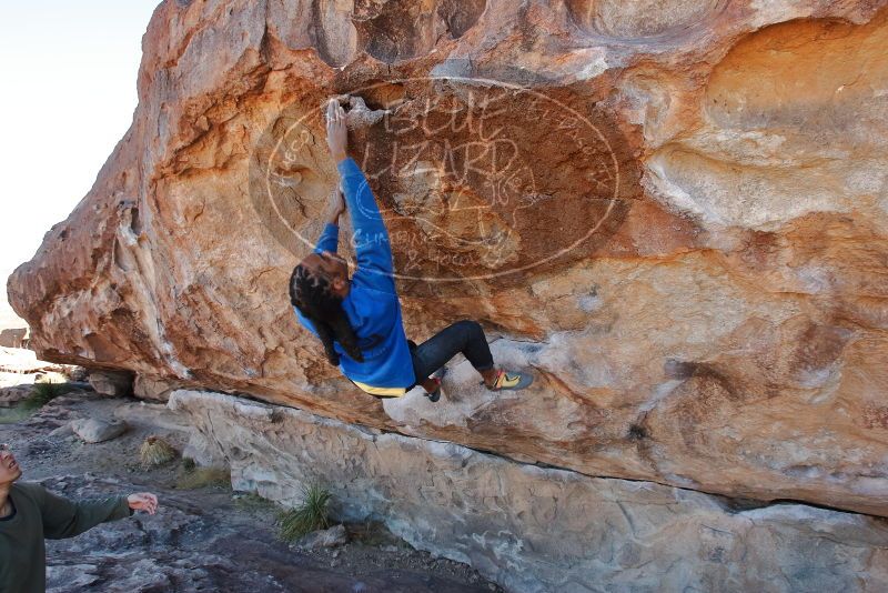 Bouldering in Hueco Tanks on 02/01/2020 with Blue Lizard Climbing and Yoga

Filename: SRM_20200201_1125200.jpg
Aperture: f/7.1
Shutter Speed: 1/250
Body: Canon EOS-1D Mark II
Lens: Canon EF 16-35mm f/2.8 L