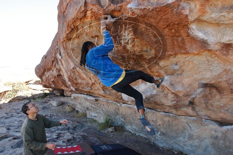 Bouldering in Hueco Tanks on 02/01/2020 with Blue Lizard Climbing and Yoga

Filename: SRM_20200201_1125220.jpg
Aperture: f/7.1
Shutter Speed: 1/250
Body: Canon EOS-1D Mark II
Lens: Canon EF 16-35mm f/2.8 L