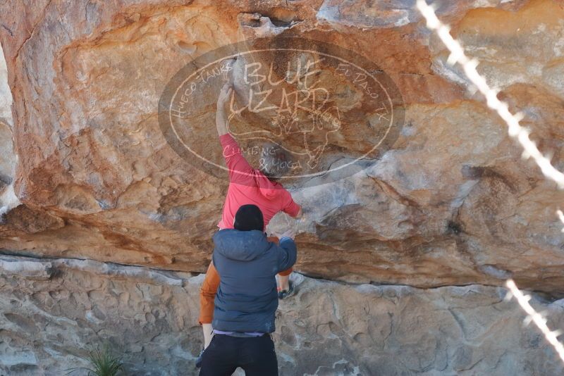 Bouldering in Hueco Tanks on 02/01/2020 with Blue Lizard Climbing and Yoga

Filename: SRM_20200201_1140481.jpg
Aperture: f/4.0
Shutter Speed: 1/250
Body: Canon EOS-1D Mark II
Lens: Canon EF 50mm f/1.8 II