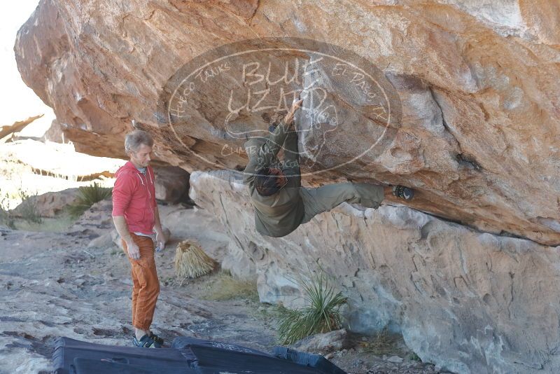 Bouldering in Hueco Tanks on 02/01/2020 with Blue Lizard Climbing and Yoga

Filename: SRM_20200201_1143120.jpg
Aperture: f/3.2
Shutter Speed: 1/250
Body: Canon EOS-1D Mark II
Lens: Canon EF 50mm f/1.8 II