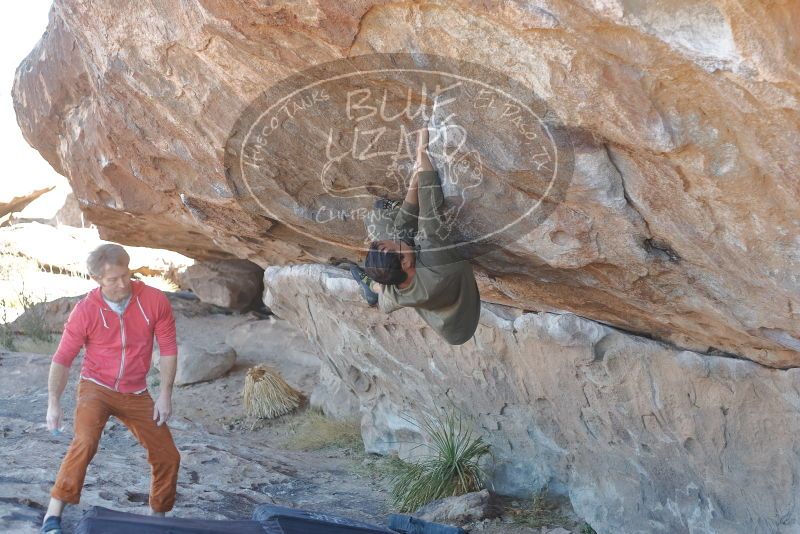 Bouldering in Hueco Tanks on 02/01/2020 with Blue Lizard Climbing and Yoga

Filename: SRM_20200201_1143150.jpg
Aperture: f/3.2
Shutter Speed: 1/250
Body: Canon EOS-1D Mark II
Lens: Canon EF 50mm f/1.8 II