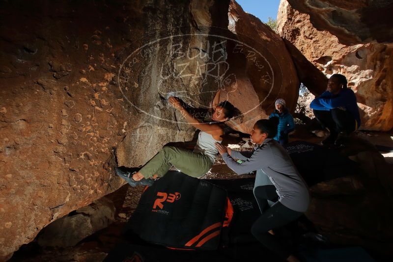 Bouldering in Hueco Tanks on 02/01/2020 with Blue Lizard Climbing and Yoga

Filename: SRM_20200201_1447420.jpg
Aperture: f/8.0
Shutter Speed: 1/250
Body: Canon EOS-1D Mark II
Lens: Canon EF 16-35mm f/2.8 L