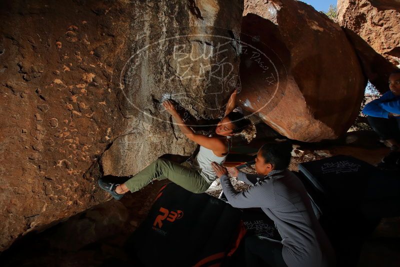 Bouldering in Hueco Tanks on 02/01/2020 with Blue Lizard Climbing and Yoga

Filename: SRM_20200201_1449330.jpg
Aperture: f/8.0
Shutter Speed: 1/250
Body: Canon EOS-1D Mark II
Lens: Canon EF 16-35mm f/2.8 L