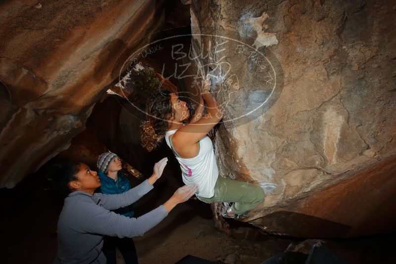 Bouldering in Hueco Tanks on 02/01/2020 with Blue Lizard Climbing and Yoga

Filename: SRM_20200201_1519320.jpg
Aperture: f/8.0
Shutter Speed: 1/250
Body: Canon EOS-1D Mark II
Lens: Canon EF 16-35mm f/2.8 L