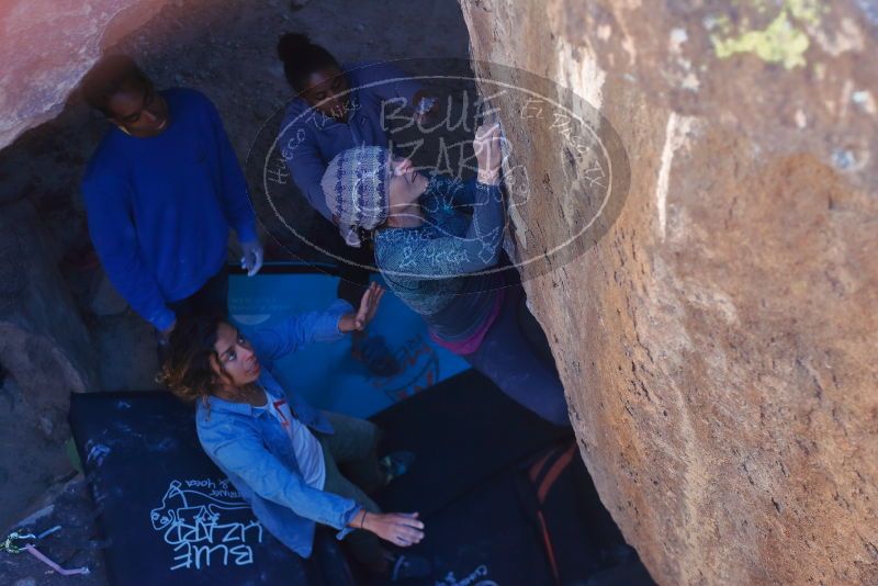 Bouldering in Hueco Tanks on 02/01/2020 with Blue Lizard Climbing and Yoga

Filename: SRM_20200201_1549370.jpg
Aperture: f/3.5
Shutter Speed: 1/320
Body: Canon EOS-1D Mark II
Lens: Canon EF 50mm f/1.8 II