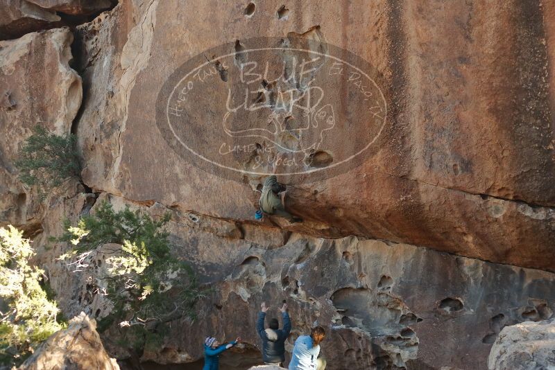 Bouldering in Hueco Tanks on 02/01/2020 with Blue Lizard Climbing and Yoga

Filename: SRM_20200201_1653140.jpg
Aperture: f/3.2
Shutter Speed: 1/320
Body: Canon EOS-1D Mark II
Lens: Canon EF 50mm f/1.8 II