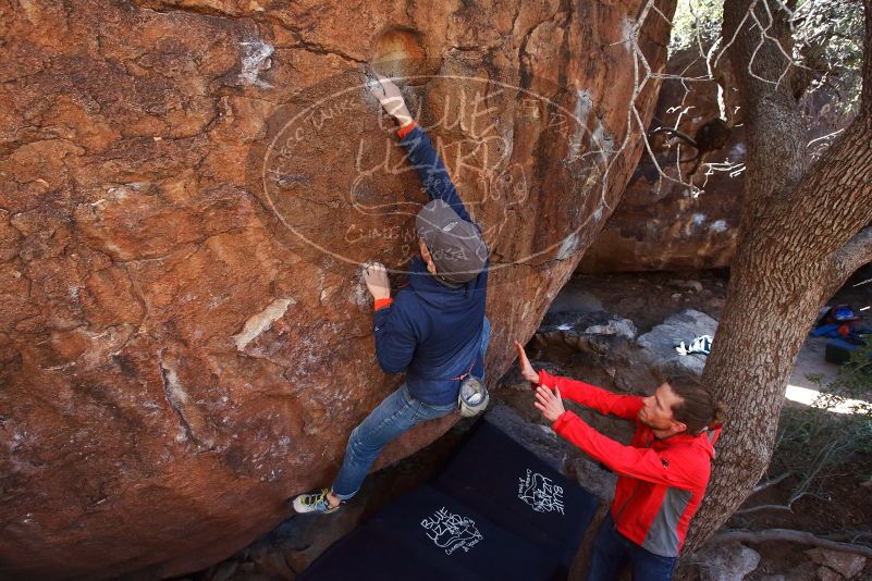 Bouldering in Hueco Tanks on 02/08/2020 with Blue Lizard Climbing and Yoga

Filename: SRM_20200208_1117110.jpg
Aperture: f/5.6
Shutter Speed: 1/250
Body: Canon EOS-1D Mark II
Lens: Canon EF 16-35mm f/2.8 L