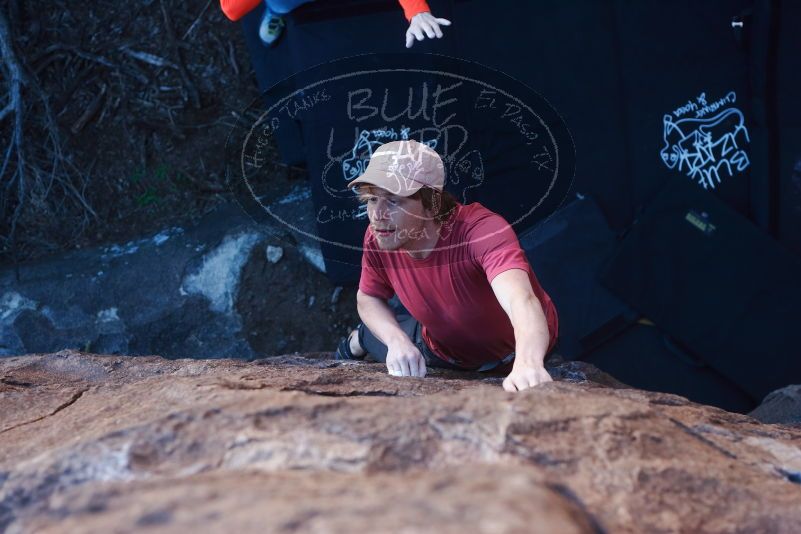 Bouldering in Hueco Tanks on 02/08/2020 with Blue Lizard Climbing and Yoga

Filename: SRM_20200208_1246040.jpg
Aperture: f/3.2
Shutter Speed: 1/250
Body: Canon EOS-1D Mark II
Lens: Canon EF 50mm f/1.8 II