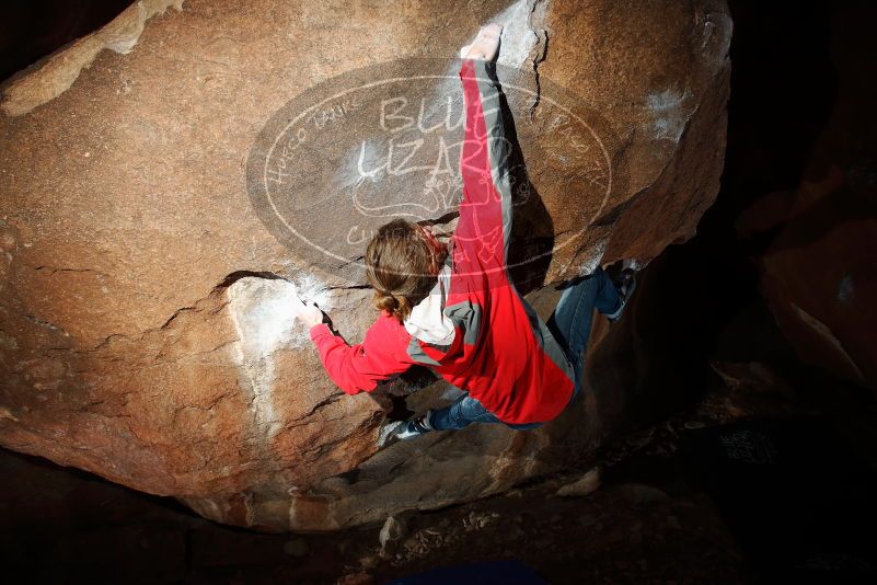 Bouldering in Hueco Tanks on 02/08/2020 with Blue Lizard Climbing and Yoga

Filename: SRM_20200208_1406560.jpg
Aperture: f/5.6
Shutter Speed: 1/250
Body: Canon EOS-1D Mark II
Lens: Canon EF 16-35mm f/2.8 L