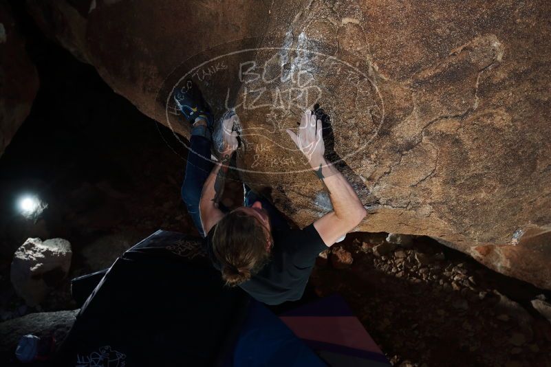 Bouldering in Hueco Tanks on 02/08/2020 with Blue Lizard Climbing and Yoga

Filename: SRM_20200208_1427230.jpg
Aperture: f/5.6
Shutter Speed: 1/250
Body: Canon EOS-1D Mark II
Lens: Canon EF 16-35mm f/2.8 L