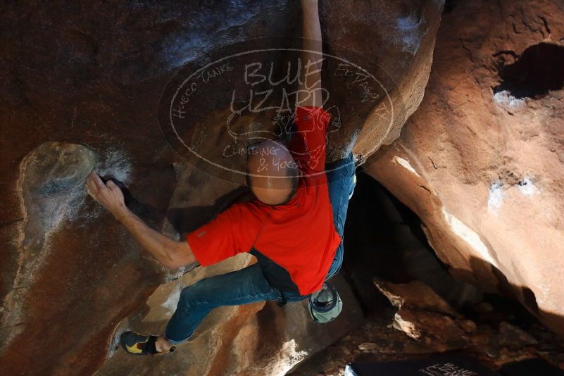 Bouldering in Hueco Tanks on 02/08/2020 with Blue Lizard Climbing and Yoga

Filename: SRM_20200208_1512440.jpg
Aperture: f/5.6
Shutter Speed: 1/250
Body: Canon EOS-1D Mark II
Lens: Canon EF 16-35mm f/2.8 L