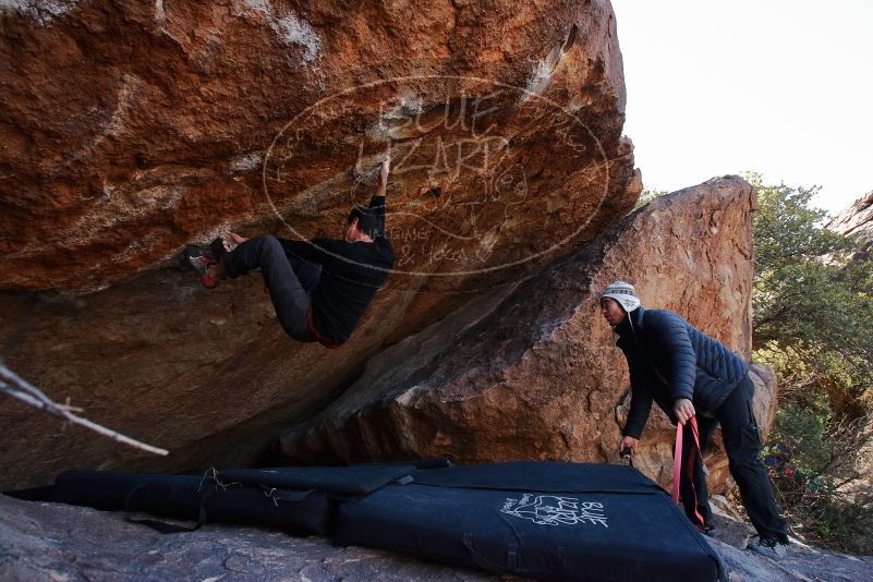 Bouldering in Hueco Tanks on 01/06/2020 with Blue Lizard Climbing and Yoga

Filename: SRM_20200106_1222490.jpg
Aperture: f/6.3
Shutter Speed: 1/320
Body: Canon EOS-1D Mark II
Lens: Canon EF 16-35mm f/2.8 L