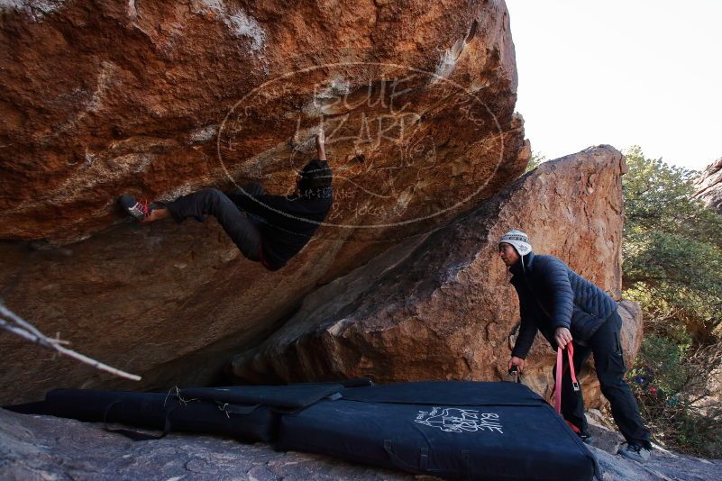 Bouldering in Hueco Tanks on 01/06/2020 with Blue Lizard Climbing and Yoga

Filename: SRM_20200106_1222520.jpg
Aperture: f/6.3
Shutter Speed: 1/320
Body: Canon EOS-1D Mark II
Lens: Canon EF 16-35mm f/2.8 L