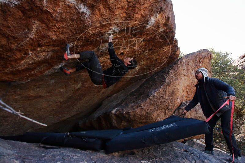 Bouldering in Hueco Tanks on 01/06/2020 with Blue Lizard Climbing and Yoga

Filename: SRM_20200106_1222560.jpg
Aperture: f/6.3
Shutter Speed: 1/320
Body: Canon EOS-1D Mark II
Lens: Canon EF 16-35mm f/2.8 L