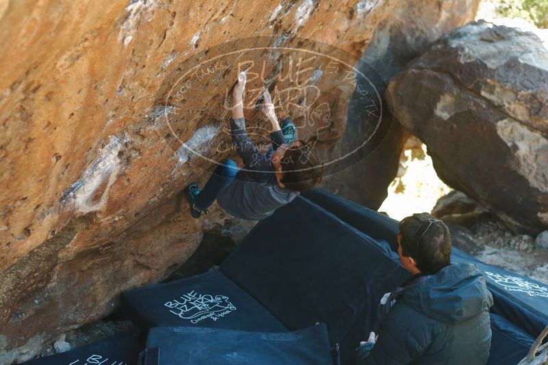 Bouldering in Hueco Tanks on 01/06/2020 with Blue Lizard Climbing and Yoga

Filename: SRM_20200106_1427340.jpg
Aperture: f/3.2
Shutter Speed: 1/320
Body: Canon EOS-1D Mark II
Lens: Canon EF 50mm f/1.8 II