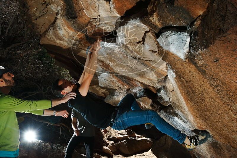 Bouldering in Hueco Tanks on 02/14/2020 with Blue Lizard Climbing and Yoga

Filename: SRM_20200214_1202130.jpg
Aperture: f/8.0
Shutter Speed: 1/250
Body: Canon EOS-1D Mark II
Lens: Canon EF 16-35mm f/2.8 L