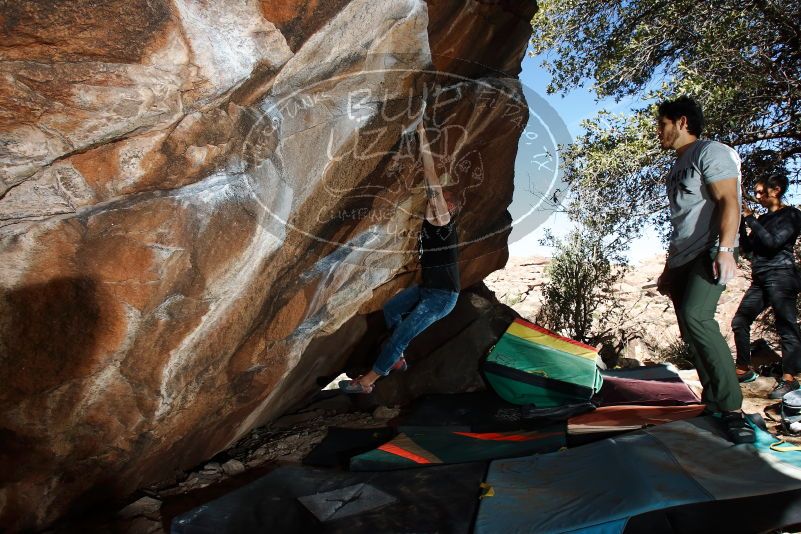 Bouldering in Hueco Tanks on 02/14/2020 with Blue Lizard Climbing and Yoga

Filename: SRM_20200214_1247500.jpg
Aperture: f/8.0
Shutter Speed: 1/250
Body: Canon EOS-1D Mark II
Lens: Canon EF 16-35mm f/2.8 L