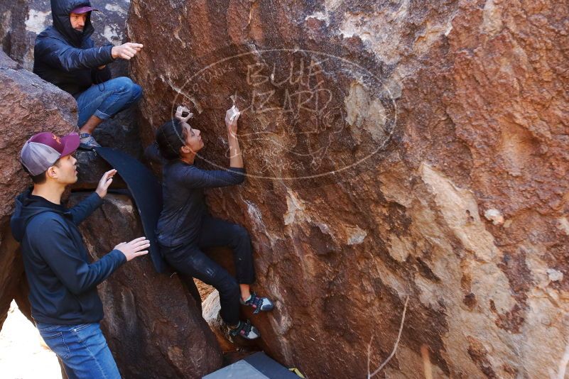 Bouldering in Hueco Tanks on 02/14/2020 with Blue Lizard Climbing and Yoga

Filename: SRM_20200214_1350010.jpg
Aperture: f/4.0
Shutter Speed: 1/250
Body: Canon EOS-1D Mark II
Lens: Canon EF 16-35mm f/2.8 L