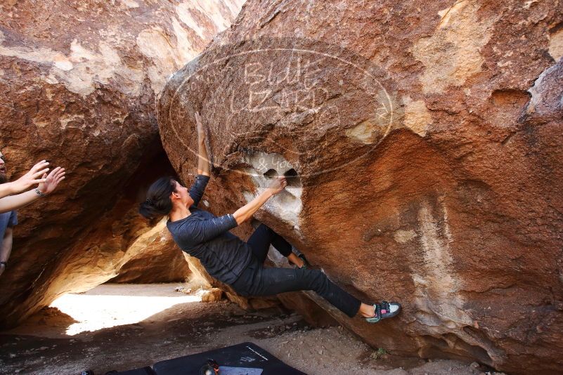 Bouldering in Hueco Tanks on 02/14/2020 with Blue Lizard Climbing and Yoga

Filename: SRM_20200214_1456200.jpg
Aperture: f/5.0
Shutter Speed: 1/250
Body: Canon EOS-1D Mark II
Lens: Canon EF 16-35mm f/2.8 L