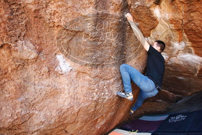 Bouldering in Hueco Tanks on 02/14/2020 with Blue Lizard Climbing and Yoga

Filename: SRM_20200214_1602190.jpg
Aperture: f/3.2
Shutter Speed: 1/250
Body: Canon EOS-1D Mark II
Lens: Canon EF 16-35mm f/2.8 L