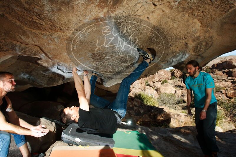 Bouldering in Hueco Tanks on 02/14/2020 with Blue Lizard Climbing and Yoga

Filename: SRM_20200214_1654450.jpg
Aperture: f/8.0
Shutter Speed: 1/250
Body: Canon EOS-1D Mark II
Lens: Canon EF 16-35mm f/2.8 L