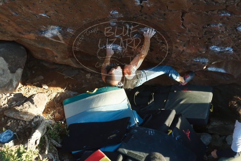 Bouldering in Hueco Tanks on 02/14/2020 with Blue Lizard Climbing and Yoga

Filename: SRM_20200214_1818000.jpg
Aperture: f/3.2
Shutter Speed: 1/250
Body: Canon EOS-1D Mark II
Lens: Canon EF 50mm f/1.8 II