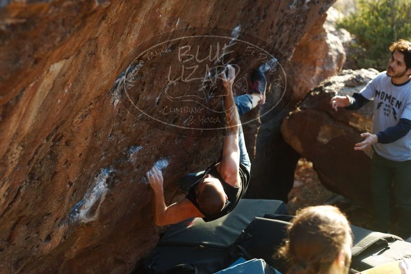 Bouldering in Hueco Tanks on 02/14/2020 with Blue Lizard Climbing and Yoga

Filename: SRM_20200214_1821290.jpg
Aperture: f/3.2
Shutter Speed: 1/250
Body: Canon EOS-1D Mark II
Lens: Canon EF 50mm f/1.8 II