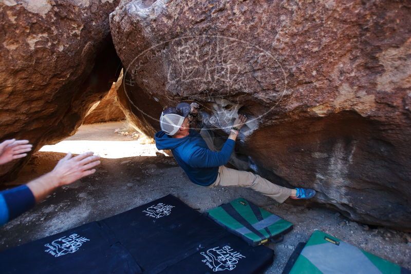 Bouldering in Hueco Tanks on 02/16/2020 with Blue Lizard Climbing and Yoga

Filename: SRM_20200216_1040560.jpg
Aperture: f/2.8
Shutter Speed: 1/500
Body: Canon EOS-1D Mark II
Lens: Canon EF 16-35mm f/2.8 L