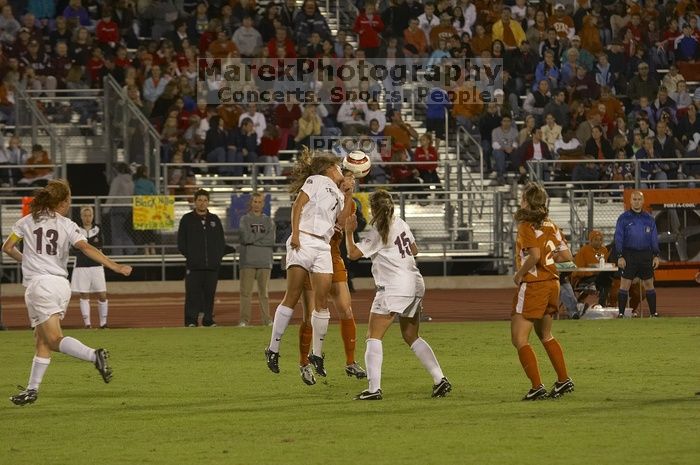 The lady longhorns beat Texas A&M 1-0 in soccer Friday night.

Filename: SRM_20061027_1921262.jpg
Aperture: f/4.0
Shutter Speed: 1/400
Body: Canon EOS 20D
Lens: Canon EF 80-200mm f/2.8 L