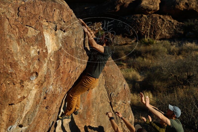 Bouldering in Hueco Tanks on 02/16/2020 with Blue Lizard Climbing and Yoga

Filename: SRM_20200216_1814010.jpg
Aperture: f/5.0
Shutter Speed: 1/400
Body: Canon EOS-1D Mark II
Lens: Canon EF 50mm f/1.8 II