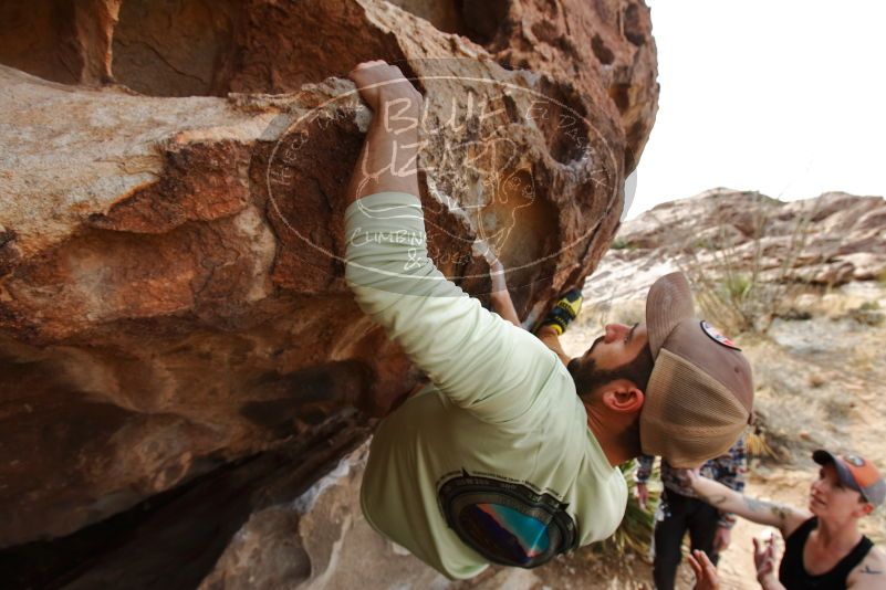 Bouldering in Hueco Tanks on 02/17/2020 with Blue Lizard Climbing and Yoga

Filename: SRM_20200217_1221230.jpg
Aperture: f/6.3
Shutter Speed: 1/250
Body: Canon EOS-1D Mark II
Lens: Canon EF 16-35mm f/2.8 L