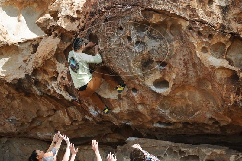 Bouldering in Hueco Tanks on 02/17/2020 with Blue Lizard Climbing and Yoga

Filename: SRM_20200217_1232040.jpg
Aperture: f/5.0
Shutter Speed: 1/400
Body: Canon EOS-1D Mark II
Lens: Canon EF 50mm f/1.8 II