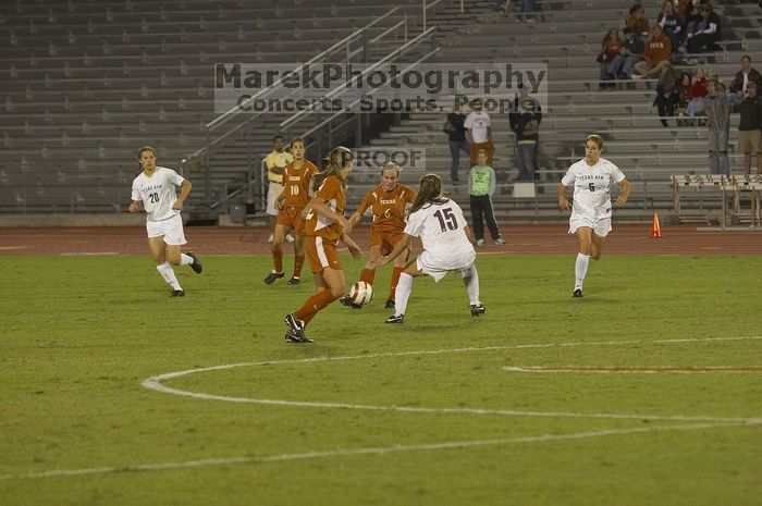 The lady longhorns beat Texas A&M 1-0 in soccer Friday night.

Filename: SRM_20061027_2038567.jpg
Aperture: f/4.0
Shutter Speed: 1/800
Body: Canon EOS 20D
Lens: Canon EF 80-200mm f/2.8 L