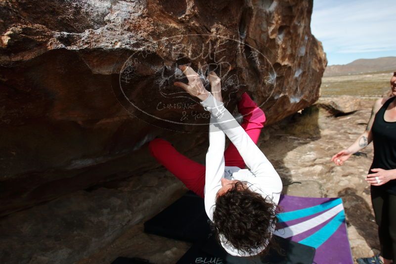 Bouldering in Hueco Tanks on 02/17/2020 with Blue Lizard Climbing and Yoga

Filename: SRM_20200217_1429240.jpg
Aperture: f/6.3
Shutter Speed: 1/400
Body: Canon EOS-1D Mark II
Lens: Canon EF 16-35mm f/2.8 L