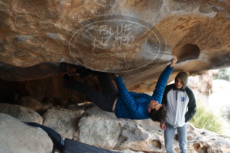 Bouldering in Hueco Tanks on 02/21/2020 with Blue Lizard Climbing and Yoga

Filename: SRM_20200221_1028350.jpg
Aperture: f/3.2
Shutter Speed: 1/250
Body: Canon EOS-1D Mark II
Lens: Canon EF 50mm f/1.8 II