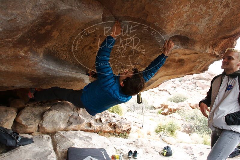 Bouldering in Hueco Tanks on 02/21/2020 with Blue Lizard Climbing and Yoga

Filename: SRM_20200221_1050320.jpg
Aperture: f/5.0
Shutter Speed: 1/250
Body: Canon EOS-1D Mark II
Lens: Canon EF 16-35mm f/2.8 L