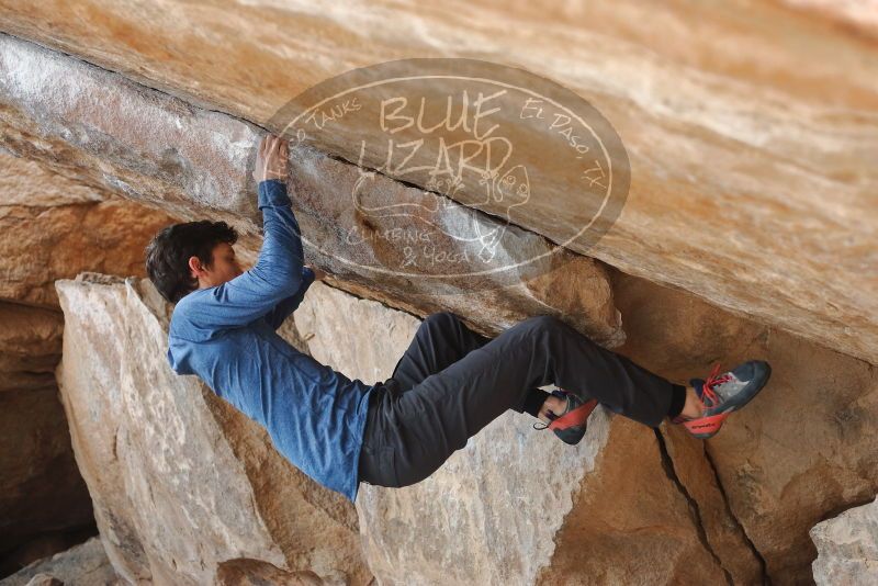 Bouldering in Hueco Tanks on 02/21/2020 with Blue Lizard Climbing and Yoga

Filename: SRM_20200221_1242080.jpg
Aperture: f/3.2
Shutter Speed: 1/320
Body: Canon EOS-1D Mark II
Lens: Canon EF 50mm f/1.8 II