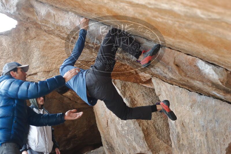 Bouldering in Hueco Tanks on 02/21/2020 with Blue Lizard Climbing and Yoga

Filename: SRM_20200221_1242220.jpg
Aperture: f/3.5
Shutter Speed: 1/320
Body: Canon EOS-1D Mark II
Lens: Canon EF 50mm f/1.8 II