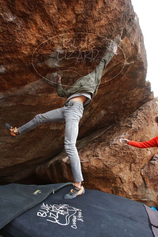 Bouldering in Hueco Tanks on 02/21/2020 with Blue Lizard Climbing and Yoga

Filename: SRM_20200221_1350380.jpg
Aperture: f/7.1
Shutter Speed: 1/320
Body: Canon EOS-1D Mark II
Lens: Canon EF 16-35mm f/2.8 L