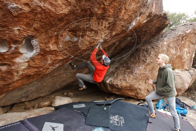 Bouldering in Hueco Tanks on 02/21/2020 with Blue Lizard Climbing and Yoga

Filename: SRM_20200221_1357030.jpg
Aperture: f/6.3
Shutter Speed: 1/320
Body: Canon EOS-1D Mark II
Lens: Canon EF 16-35mm f/2.8 L