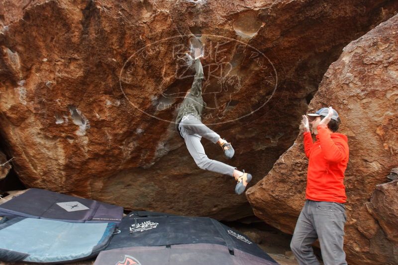 Bouldering in Hueco Tanks on 02/21/2020 with Blue Lizard Climbing and Yoga

Filename: SRM_20200221_1446190.jpg
Aperture: f/6.3
Shutter Speed: 1/250
Body: Canon EOS-1D Mark II
Lens: Canon EF 16-35mm f/2.8 L