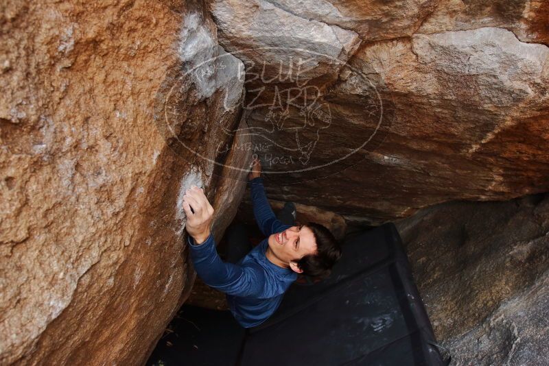 Bouldering in Hueco Tanks on 02/21/2020 with Blue Lizard Climbing and Yoga

Filename: SRM_20200221_1606410.jpg
Aperture: f/6.3
Shutter Speed: 1/250
Body: Canon EOS-1D Mark II
Lens: Canon EF 16-35mm f/2.8 L