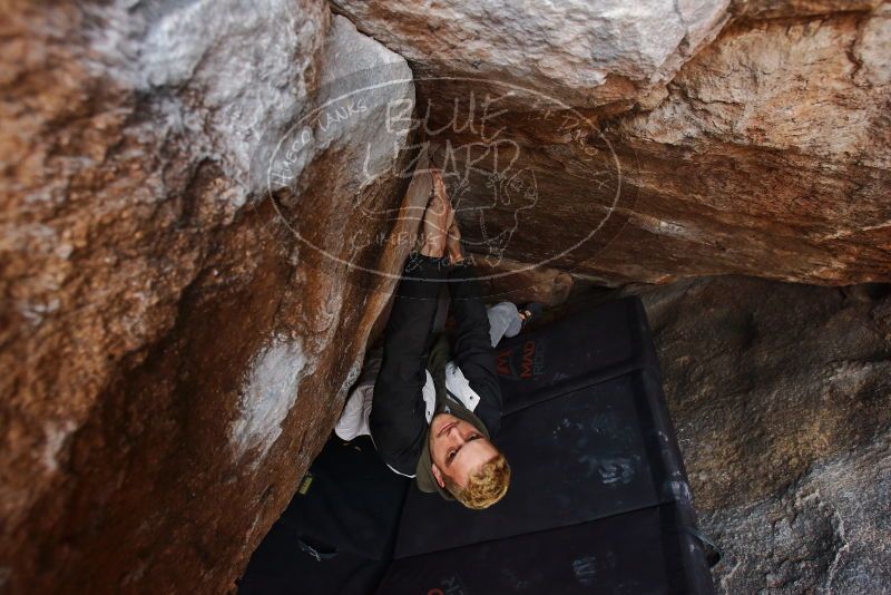 Bouldering in Hueco Tanks on 02/21/2020 with Blue Lizard Climbing and Yoga

Filename: SRM_20200221_1608410.jpg
Aperture: f/5.0
Shutter Speed: 1/250
Body: Canon EOS-1D Mark II
Lens: Canon EF 16-35mm f/2.8 L