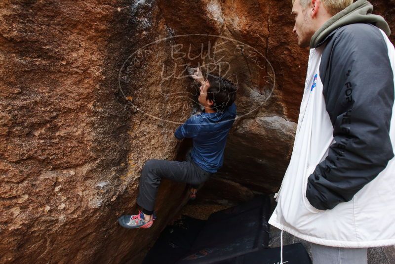 Bouldering in Hueco Tanks on 02/21/2020 with Blue Lizard Climbing and Yoga

Filename: SRM_20200221_1621450.jpg
Aperture: f/7.1
Shutter Speed: 1/250
Body: Canon EOS-1D Mark II
Lens: Canon EF 16-35mm f/2.8 L