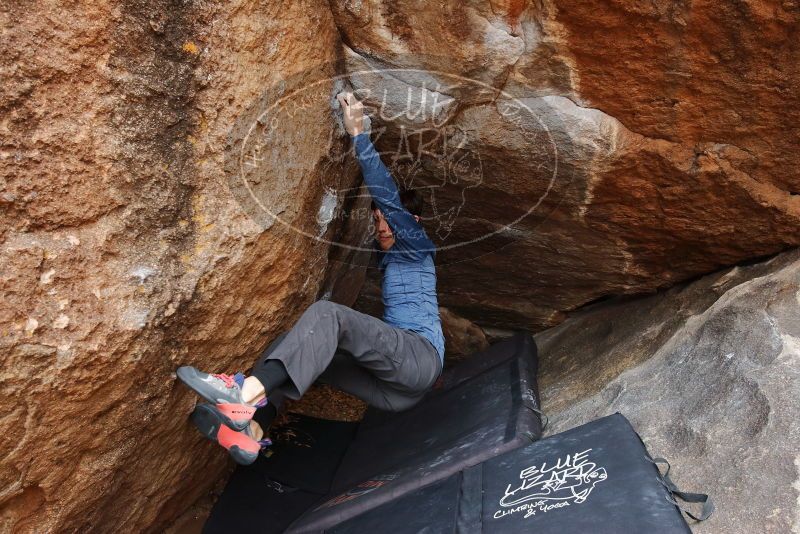 Bouldering in Hueco Tanks on 02/21/2020 with Blue Lizard Climbing and Yoga

Filename: SRM_20200221_1635110.jpg
Aperture: f/5.6
Shutter Speed: 1/250
Body: Canon EOS-1D Mark II
Lens: Canon EF 16-35mm f/2.8 L