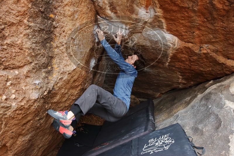 Bouldering in Hueco Tanks on 02/21/2020 with Blue Lizard Climbing and Yoga

Filename: SRM_20200221_1635130.jpg
Aperture: f/5.0
Shutter Speed: 1/250
Body: Canon EOS-1D Mark II
Lens: Canon EF 16-35mm f/2.8 L