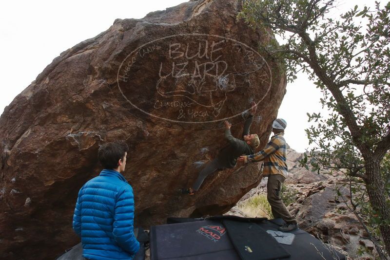 Bouldering in Hueco Tanks on 02/21/2020 with Blue Lizard Climbing and Yoga

Filename: SRM_20200221_1744510.jpg
Aperture: f/6.3
Shutter Speed: 1/250
Body: Canon EOS-1D Mark II
Lens: Canon EF 16-35mm f/2.8 L