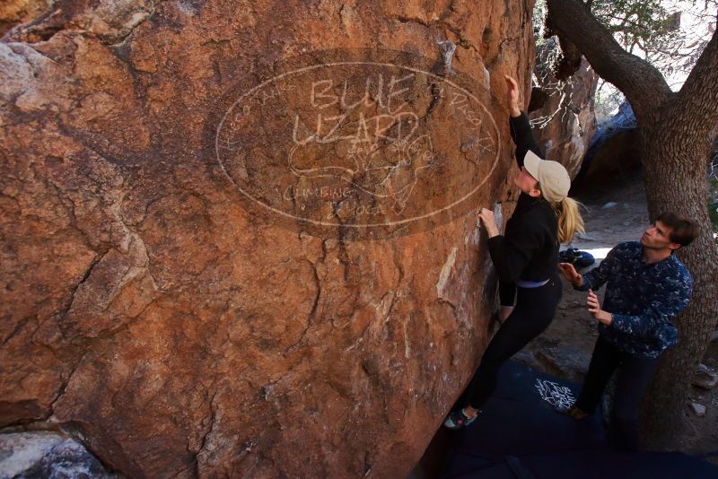 Bouldering in Hueco Tanks on 02/25/2020 with Blue Lizard Climbing and Yoga

Filename: SRM_20200225_1119030.jpg
Aperture: f/6.3
Shutter Speed: 1/250
Body: Canon EOS-1D Mark II
Lens: Canon EF 16-35mm f/2.8 L